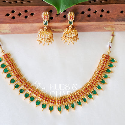 TRADITIONAL RATNA PALAKKA NECKLACE SET