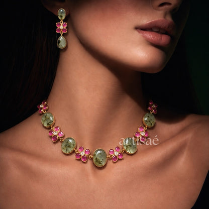 LUMÉRA NATURAL STONE CHOKER SET - CABOCHON