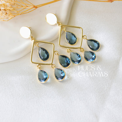 ROYAL GLOSSY RAINDROP SMALL EARRING