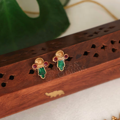 TRADITIONAL PALAKKA CHOKER SET WITH GHUNGARO ( COLOURS AVAILABLE )
