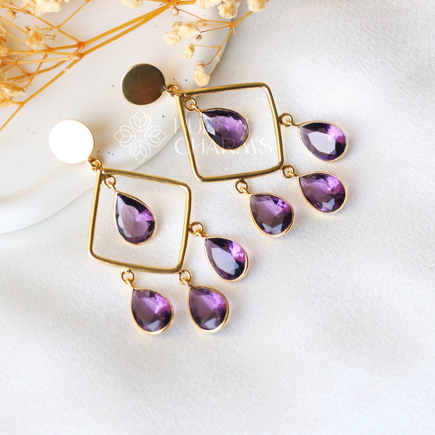 ROYAL GLOSSY RAINDROP SMALL EARRING