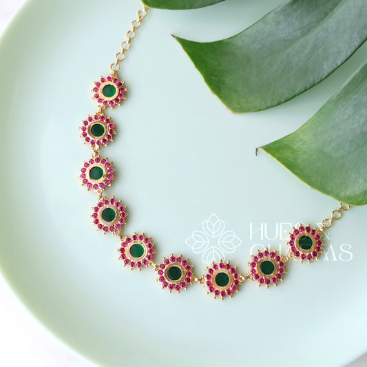 TRADITIONAL VYRA CHOKER SET |GOLD PLATED