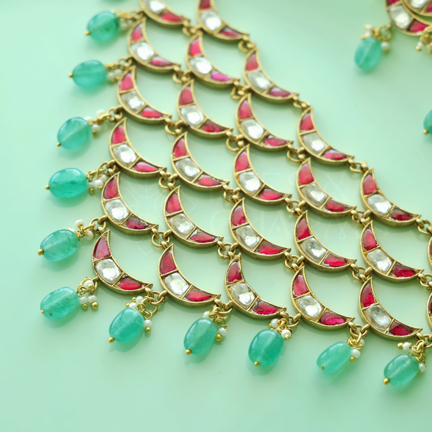 STATEMENT LAYERED JADAU  CHOKER SET |PREMIUM JEWELLERY