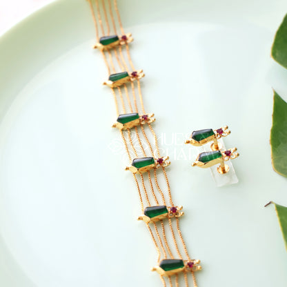 TRADITIONAL NAGAPADAM CHOKER SET | GOLD PLATED