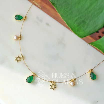 CHRISTMAS STAR WHISPER FLOATING NECKPIECE ( COLOURS AVAILABLE)