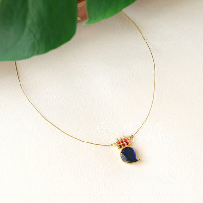 MANGO FLOATING NECKPIECE - BLUE