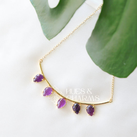 MINIMAL RAW STONE NECKPIECE