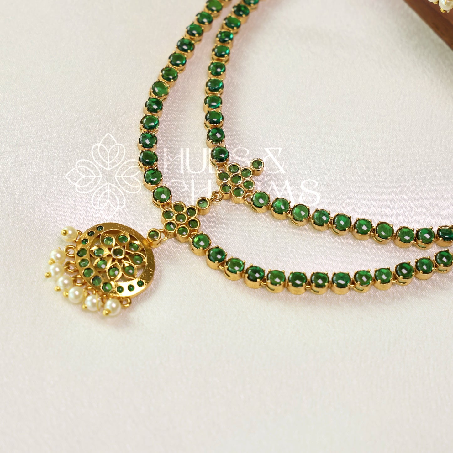 GOLDEN DOUBLE LAYERED ATTIGAI SET (Colours available)