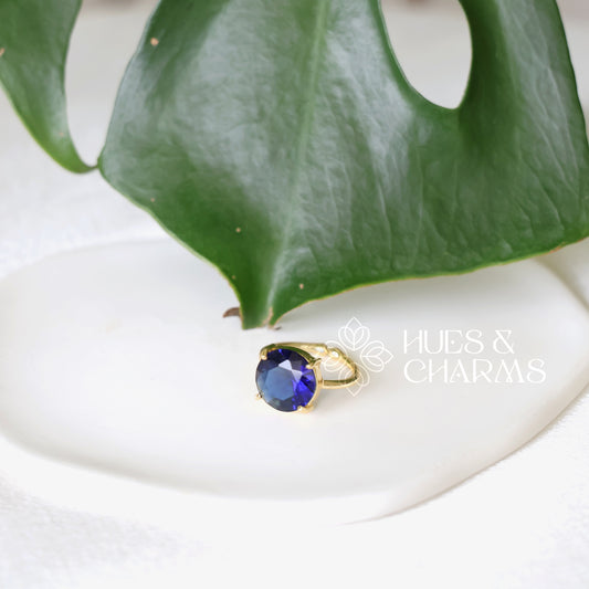 GLOSSY ROUND ADJUSTABLE RING (COLOURS AVAILABLE)