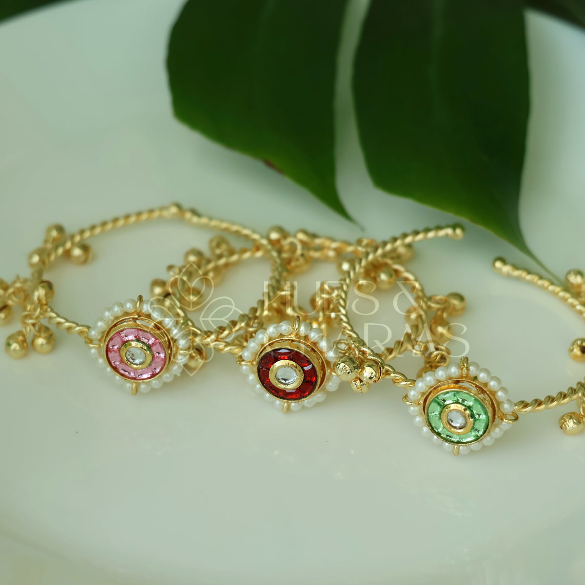 GOLDEN SANVI ADJUSTABLE GHUNGAROO BANGLE(COLOURS AVAILABLE)