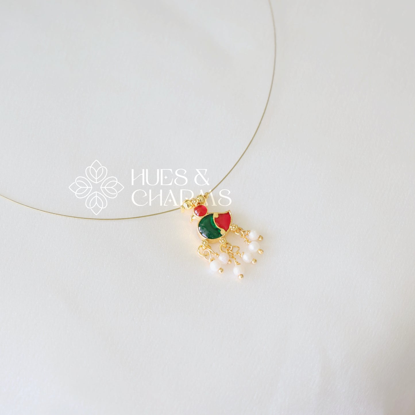 GOLDEN DUCK CHARM FLOATING NECKPIECE (COLOURS AVAILABLE)