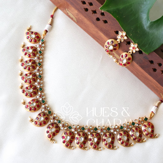 GOLDEN BOLD MANGO NECKLACE SET