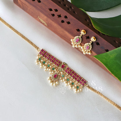 GOLDEN RATNALEKHA CHOKER SET