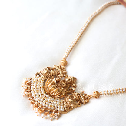 TRADITIONAL PADMA LAKSHMI PEARL HARAM SET