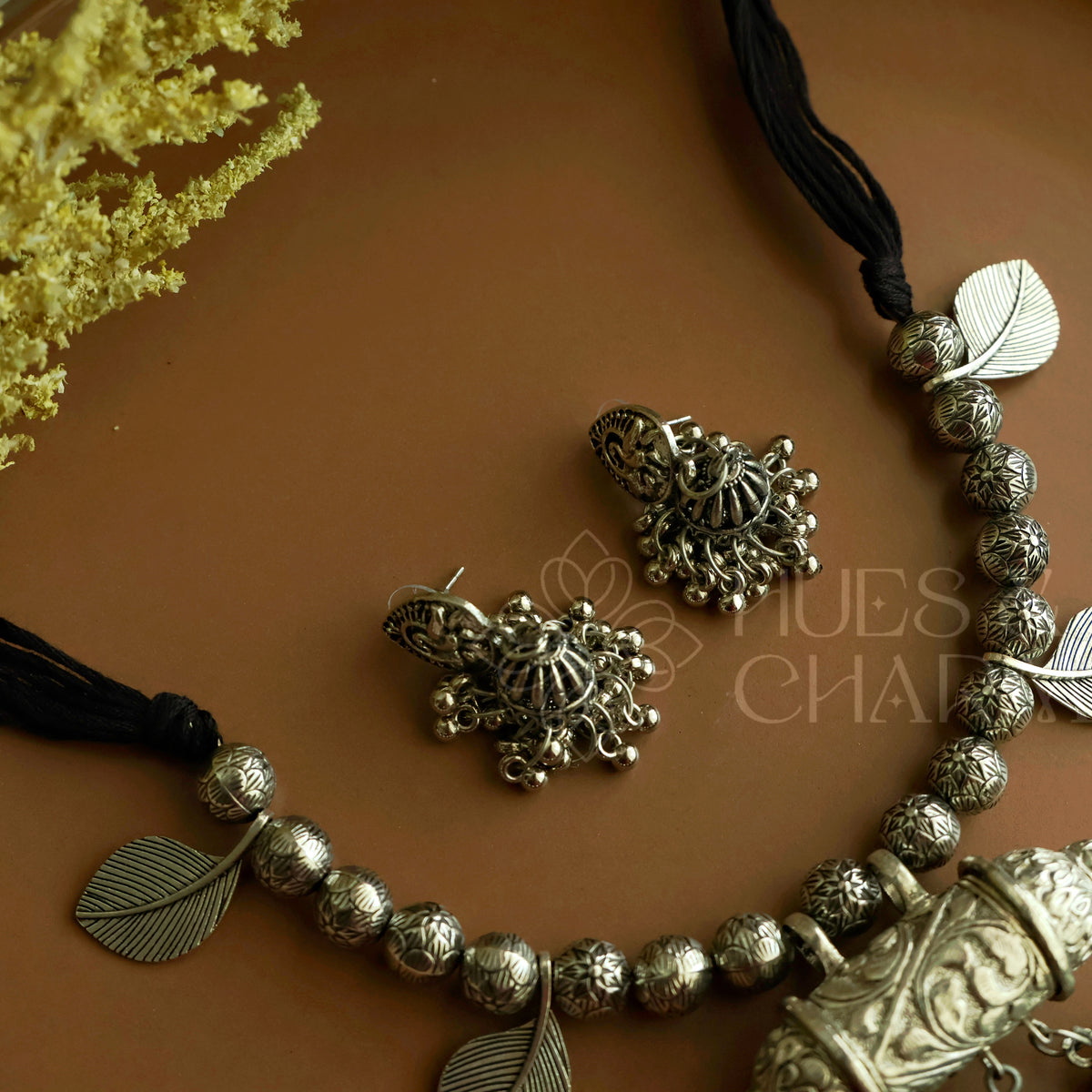 PARNIKA OXIDISED NECKLACE SET