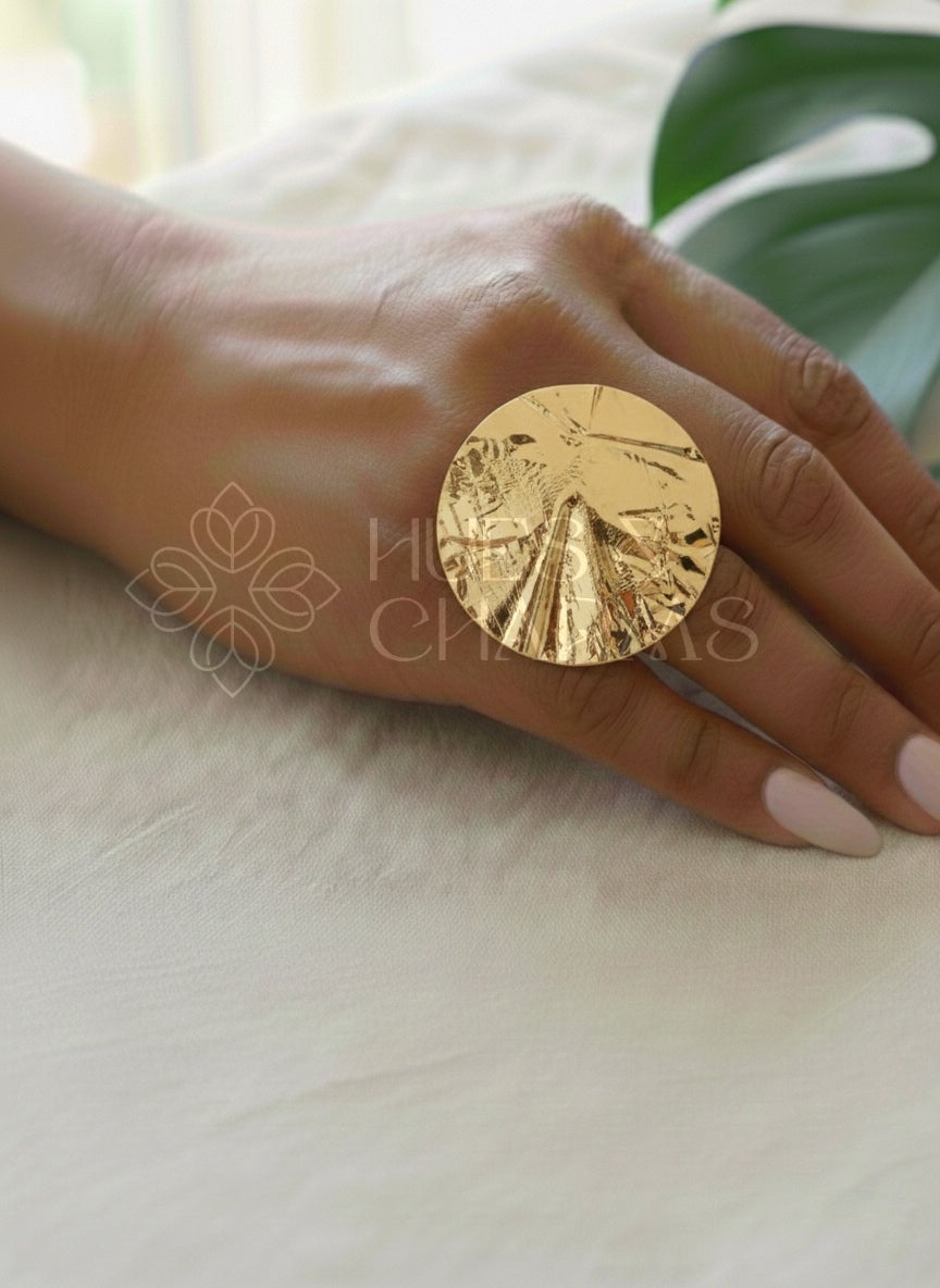 GOLDEN AUREA FOLD ADJUSTABLE RING