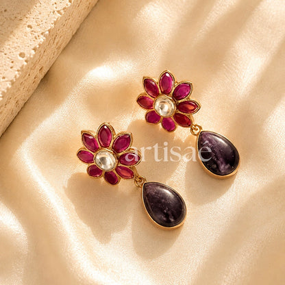 AMÉLIA NATURAL STONE CHOKER SET - AMETHYST