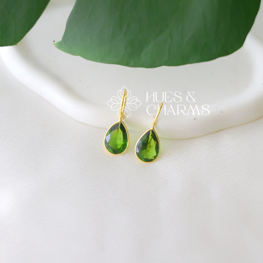 GLOSSY RAINDROP EARRINGS (COLOURS AVAILABLE)