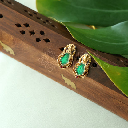 GOLDEN PALAKKA LAKSHMI HARAM SET (Colours available)
