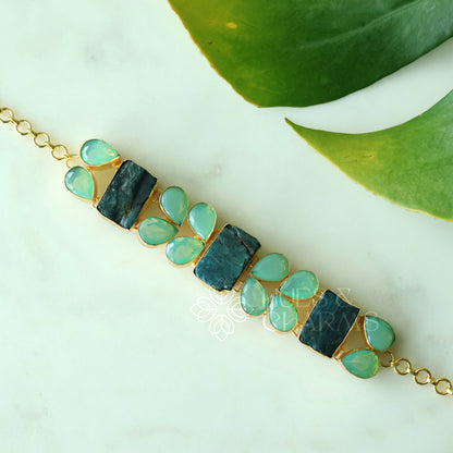 NATURAL STONE FLOREA BOLD CHOKER (Colours available )