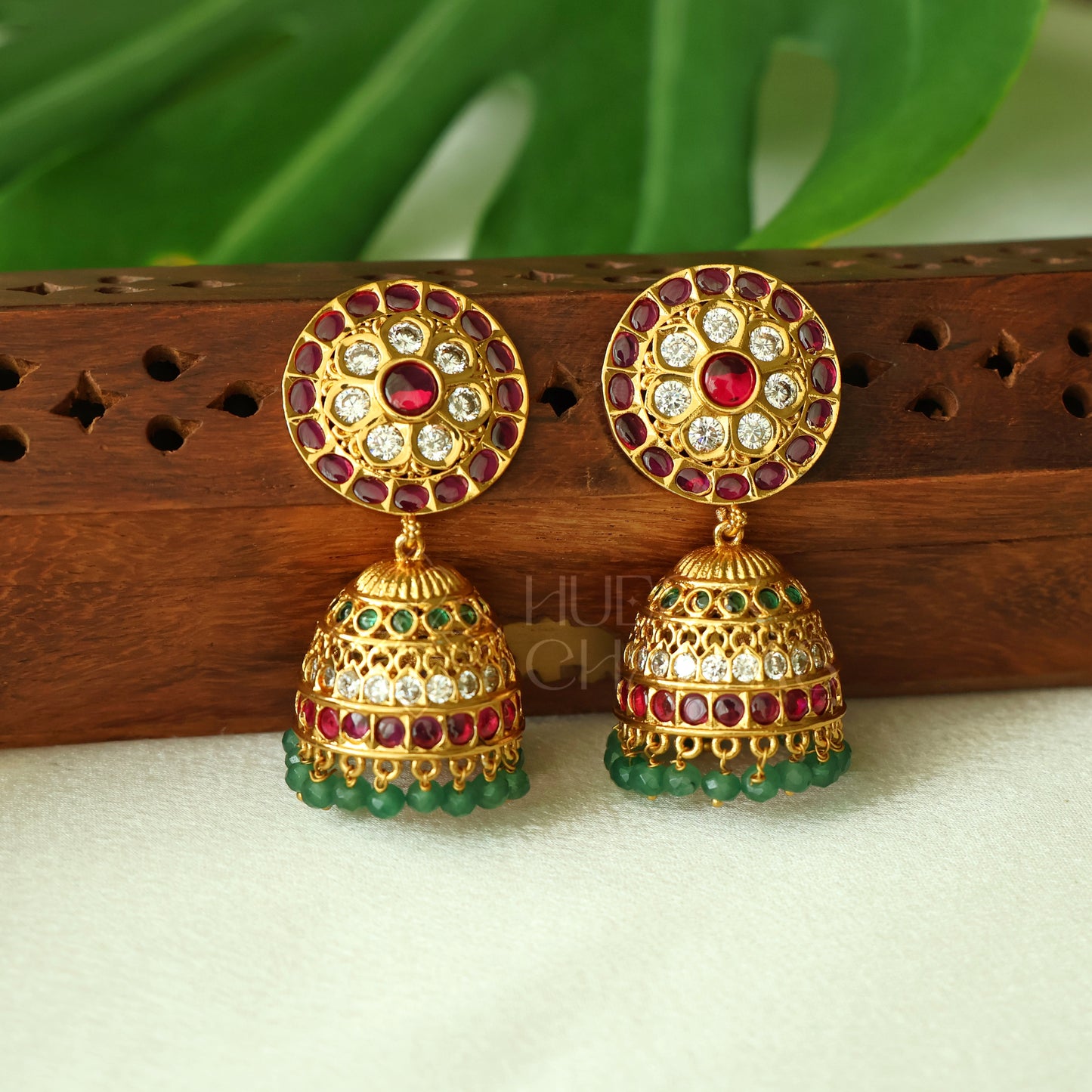 GOLDEN STATEMENT VARNIKA KEMP JHUMKA | PREMIUM JEWELLERY