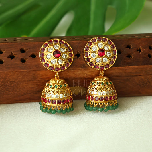 GOLDEN STATEMENT VARNIKA KEMP JHUMKA | PREMIUM JEWELLERY