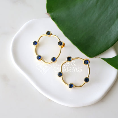 GOLDEN WILLOW CIRCLE EARRINGS (COLOURS AVAILABLE)