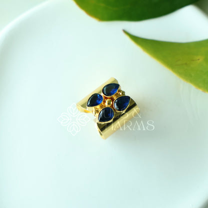 GLOSSY STATEMENT BLOOM AURA ADJUSTABLE RING (COLOURS AVAILABLE)