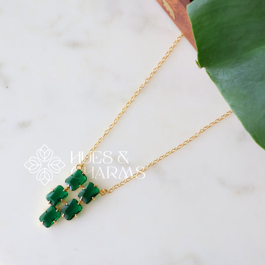 GLOSSY PRISM BLOCK NECKPIECE (COLOURS AVAILABLE)