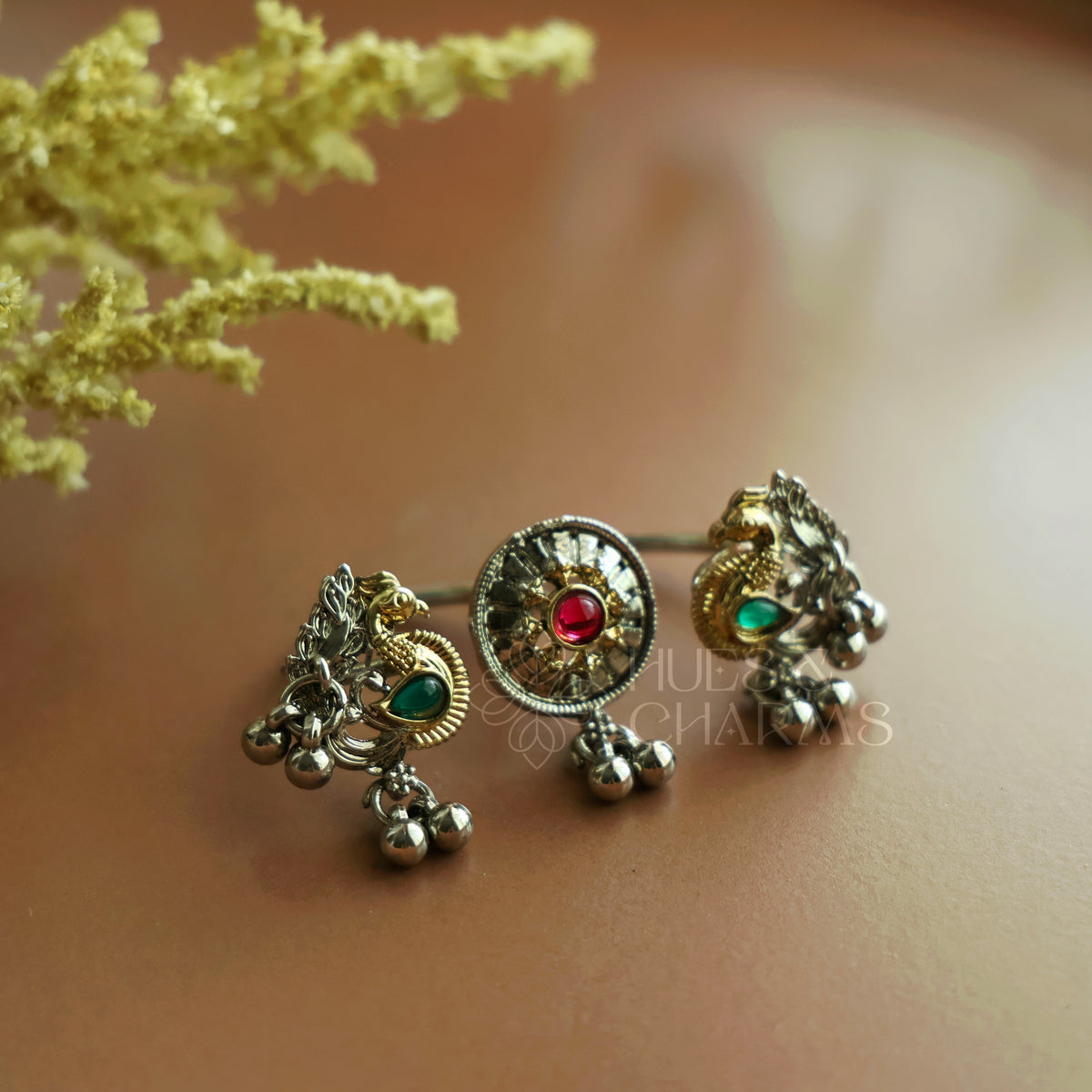 NOORANG OXIDIZED MAYURI RING