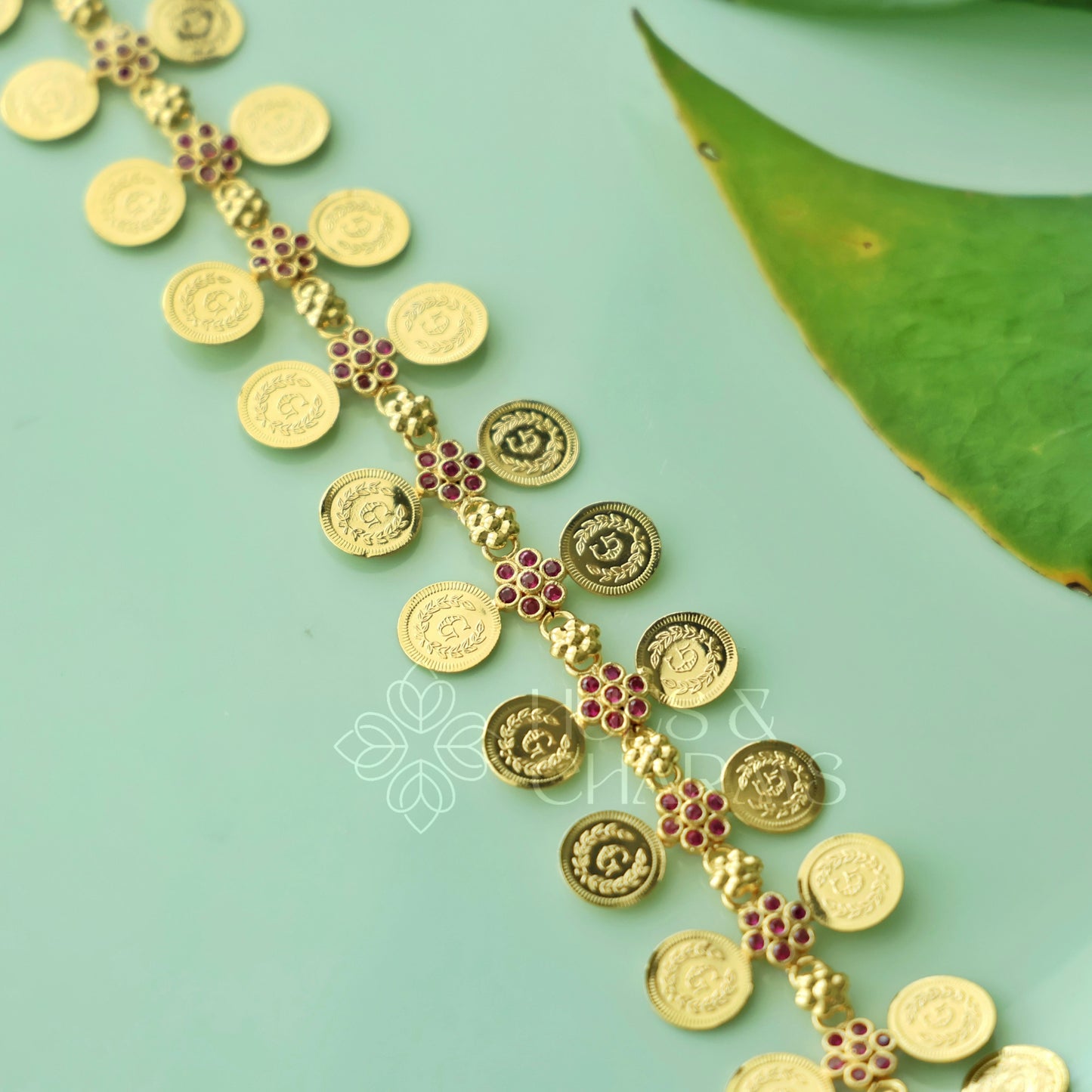 TRADITIONAL RATNA KAASU CHOKER NECKPIECE | PREMIUM GOLD PLATED (NON IDOL VERSION)