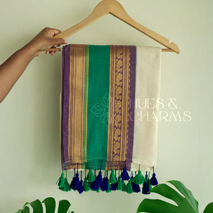 PURE MUL COTTON SAREE  - THULASI