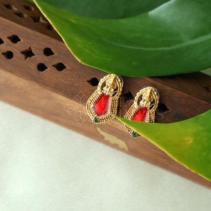 GOLDEN PALAKKA LAKSHMI HARAM SET (Colours available)