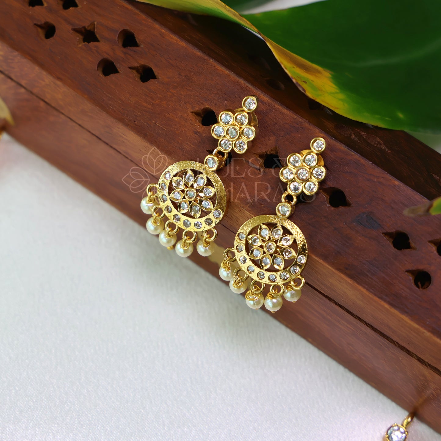 GOLDEN DOUBLE LAYERED ATTIGAI SET (Colours available)