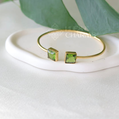 GOLDEN ADJUSTABLE SQUARE BANGLE (COLOURS AVAILABLE)