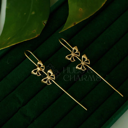 GOLDEN TWIN BUTTERFLY EAR CUFF