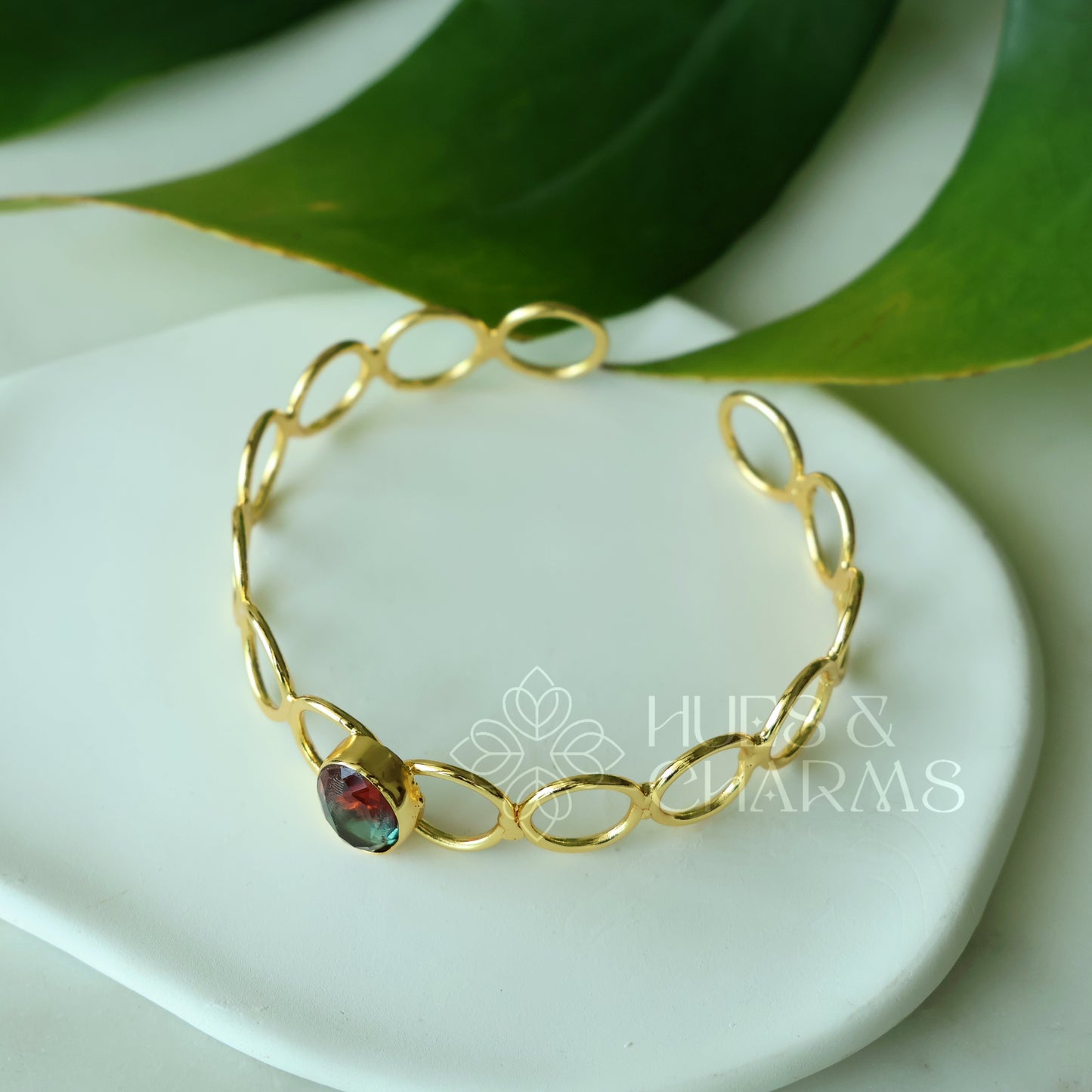 GOLDEN GLOSSY SYMPHONY ADJUSTABLE BANGLE(COLOURS AVAILABLE)