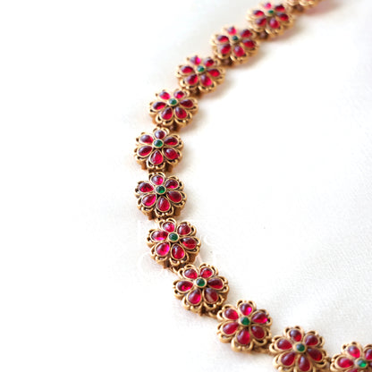 TRADITIONAL PUSHPA NECKLACE SET