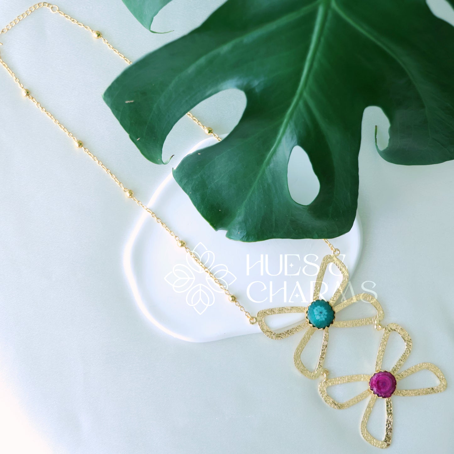 GOLDEN BUTTERFLY LONG NECKPIECE