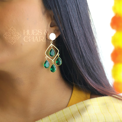 ROYAL GLOSSY RAINDROP SMALL EARRING