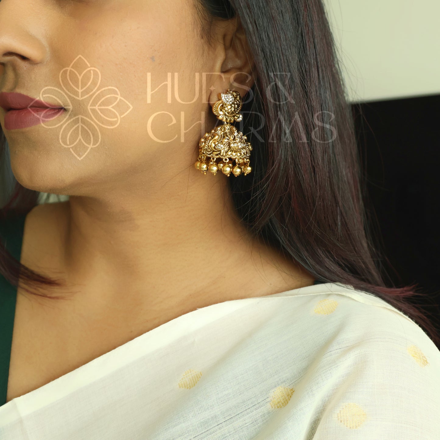 TRADITIONAL  SWARNAMAYURI LAKSHMI JHUMKA | PREMIUM JEWELLERY