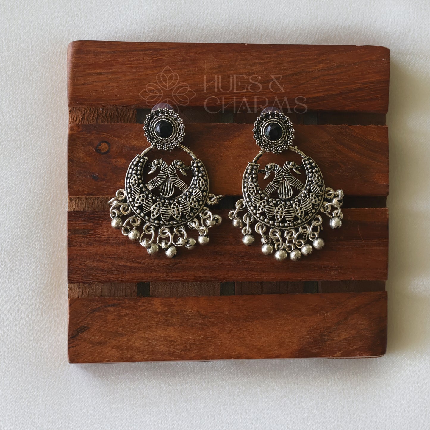 OXIDIZED BLACK EARRINGS