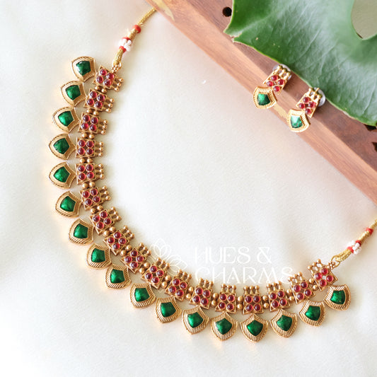GOLDEN KANKA PALAKKA NECKLACE SET