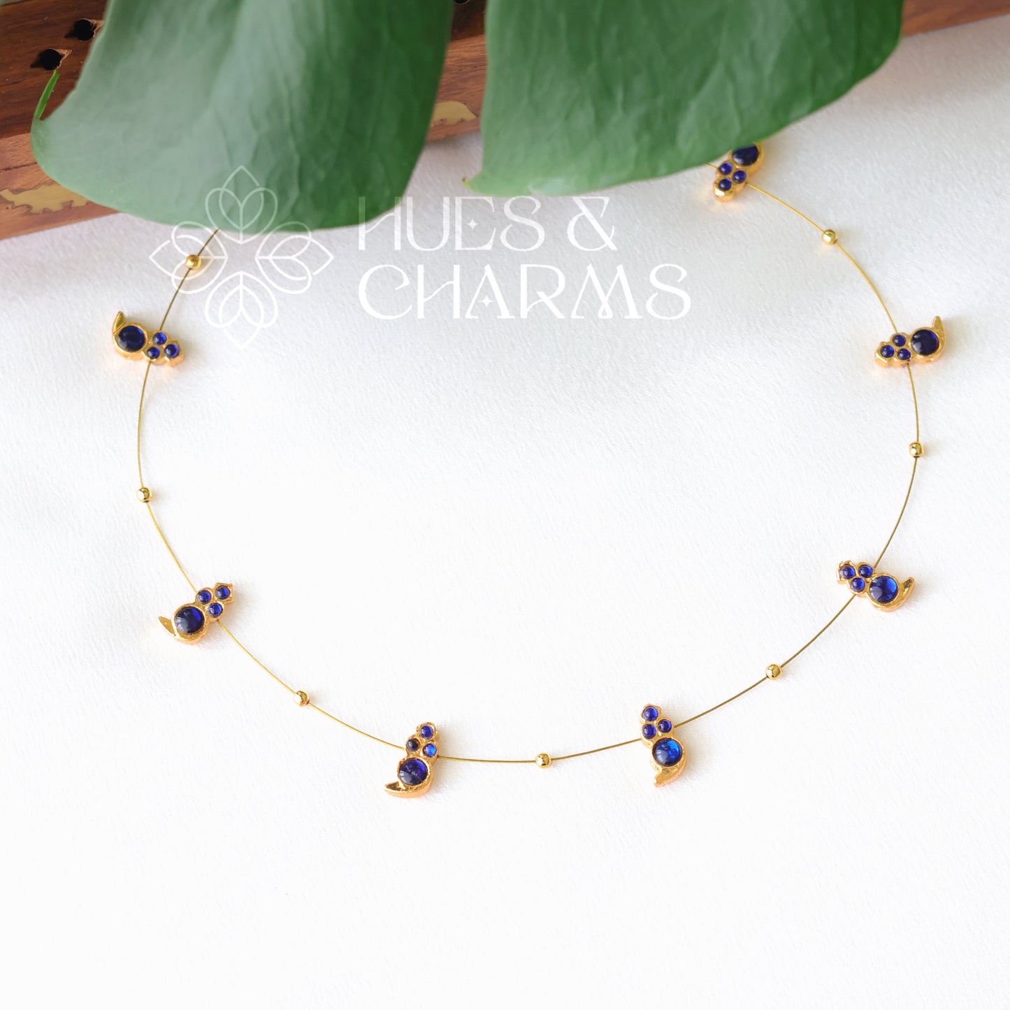 DROPS FLOATING NECKPIECE - BLUE