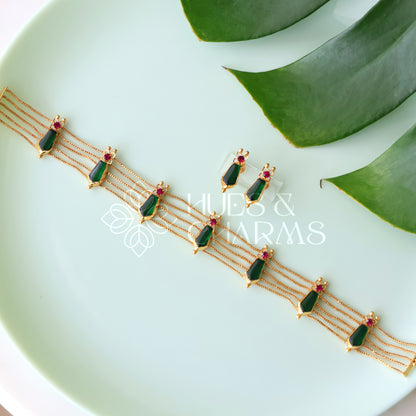 TRADITIONAL NAGAPADAM CHOKER SET | GOLD PLATED