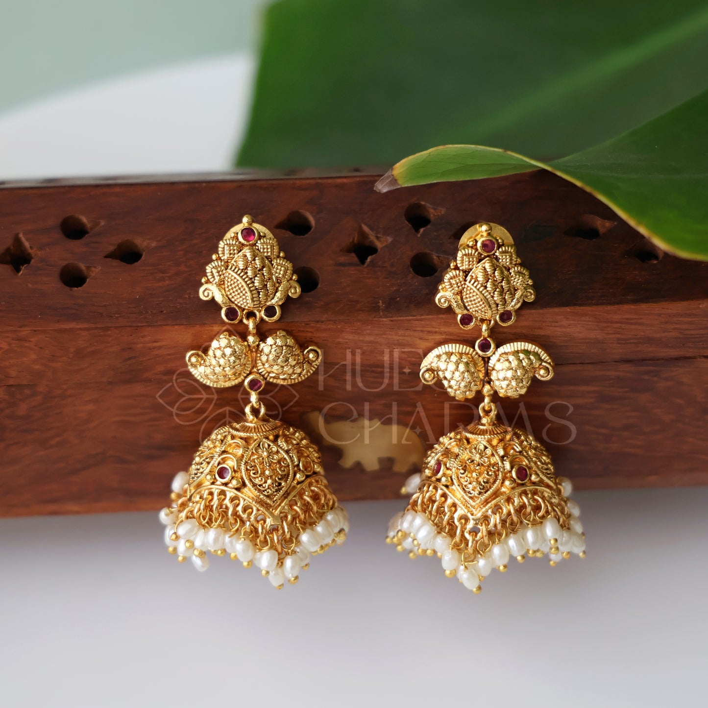 TRADITIONAL VAMIKA RICE PEARL JHUMKA | PREMIUM JEWELLERY