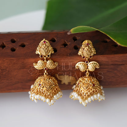 TRADITIONAL VAMIKA RICE PEARL JHUMKA | PREMIUM JEWELLERY