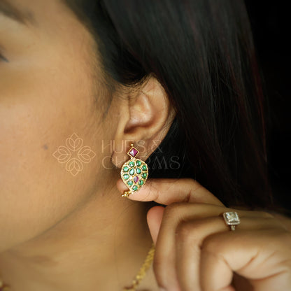 TRADITIONAL KEMP MANGO MOTIF NECKLACE SET | Premium jewellery