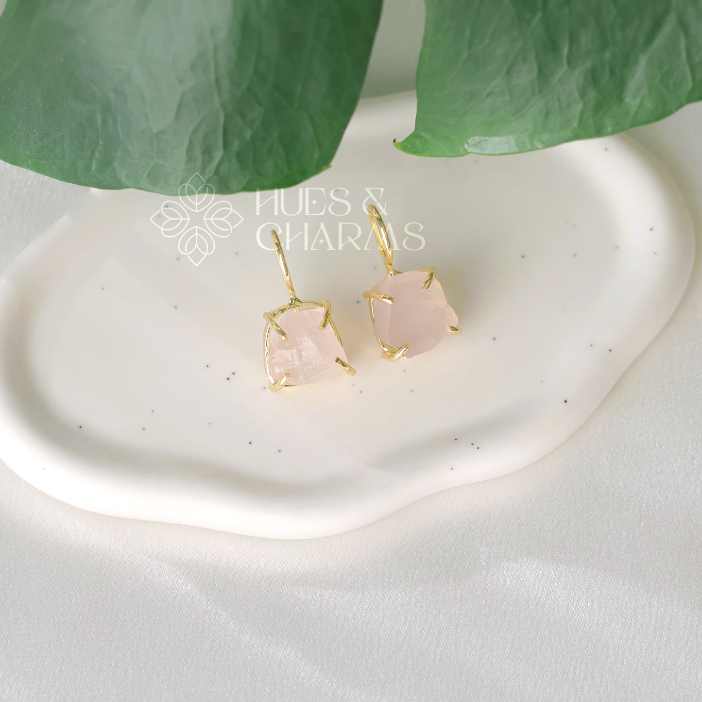 MINIMAL RAW STONE DROPS EARRINGS