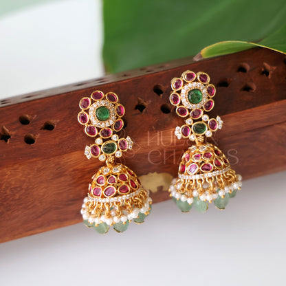 GOLDEN RATNA PUSHPA JHUMKA | PREMIUM JEWELLERY
